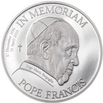 Pièce de monnaie en Argent 5 Dollars g 31.1 (1 oz) Millésime 2025 IN MEMORIAM POPE FRANCIS