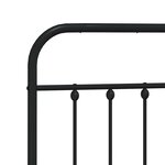 vidaXL Cadre de lit métal sans matelas avec pied de lit noir 193x203cm