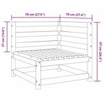 vidaXL Canapé d'angle de jardin 70x70x67 cm bois massif douglas