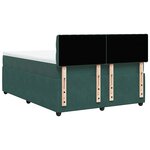 vidaXL Sommier à lattes de lit et matelas Vert foncé 140x200cm Velours