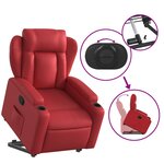 vidaXL Fauteuil inclinable Rouge Similicuir