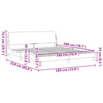 vidaXL Cadre de lit sans matelas cappuccino 180x200 cm similicuir
