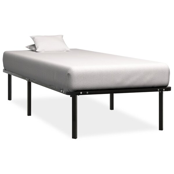 vidaXL Cadre de lit Noir Métal 100 x 200 cm