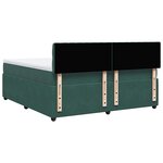 vidaXL Sommier à lattes de lit et matelas Vert foncé 180x200cm Velours