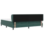 Lit à ressort vidaXL avec matelas vert foncé 200x200 cm en velours