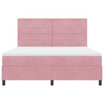 Lit à ressort vidaXL avec matelas rose Super King en velours