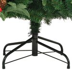 vidaXL Sapin de Noël artificiel avec pommes de pin et baies 240 cm