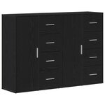 vidaXL Buffets 2 Pièces Chêne Noir 60x31x84 cm Bois d'Ingénierie