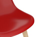 vidaXL Chaises à manger lot de 6 rouge plastique