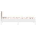 vidaXL Cadre de lit sans matelas blanc 90x190 cm bois de pin massif
