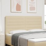 vidaXL Tête de lit Design à lignes Crème 90 cm Tissu