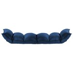 vidaXL Chaise pliable de sol Bleu Tissu
