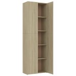 vidaXL Armoire de bureau Chêne sonoma 60x32x190 cm Bois d'ingénierie