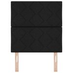 Tête de lit LED vidaXL design blocs diamant noir 80 cm en tissu