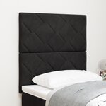 vidaXL Tête de Lit Design Blocs de Diamant Noire 80 cm Velours