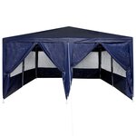 vidaXL Tente de fête avec 8 parois latérales bleues 4x4 m PE