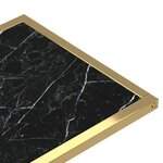vidaXL Table d'appoint ordinateur Marbre noir 50x35x65 cm Verre trempé