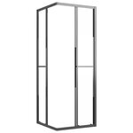 vidaXL Cabine de douche ESG semi-dépoli 70x70x180 cm Noir
