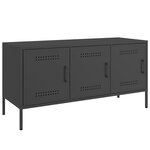 vidaXL Meuble TV noir 100 5x39x50 5 cm acier