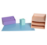 Trieur vertical / porte lettres 3 compartiments carton aquarel - x 4 - exacompta