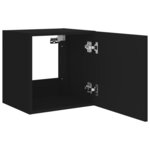 vidaXL Meubles TV muraux avec lumières LED 2 Pièces noir 40 5x35x40 cm