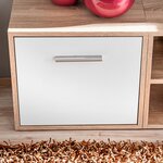 vidaXL Ensemble de meuble TV de 5 pièces en bois d'ingénierie blanc et chêne sonoma
