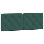 vidaXL Cadre de lit avec lumières LED vert foncé 140x200 cm velours