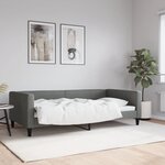 vidaXL Lit de repos gris foncé 100x200 cm tissu