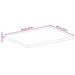 vidaXL Dessus de table à bord vivant 90x60x2 5 cm bois massif manguier