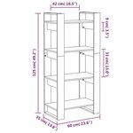 vidaXL Bibliothèque/Cloison Marron miel 60x35x125 cm Bois massif