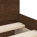 vidaXL Cadre de lit avec tiroirs sans matelas chêne marron 100x200 cm