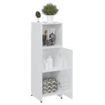 vidaXL Armoire de salle de bain Blanc brillant 30x30x95 cm