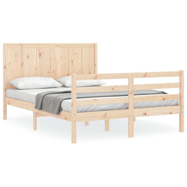 vidaXL Cadre de lit sans matelas 160x200 cm bois massif