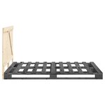 vidaXL Cadre de lit sans matelas gris 140x200 cm bois massif de pin