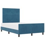 Cadre de lit vidaXL Bleu foncé 120x200 cm Velours