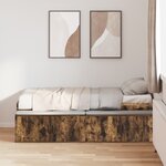 vidaXL Cadre de Lit Chêne Fumé 75x190 cm