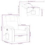 vidaXL Fauteuil de massage inclinable électrique cappuccino similicuir