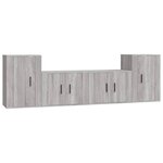 vidaXL Ensemble de meubles TV 4 Pièces Sonoma gris Bois d'ingénierie