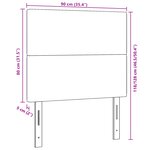Tête de lit vidaXL Design Simple Gris Clair 90 cm en Tissu Velours Côtelé