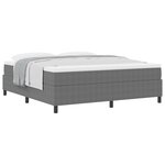 vidaXL Lit à Ressorts avec Matelas Gris Clair Super King Tissu Côtelé