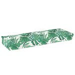 vidaXL Coussins de Palette pour banc 2 Pièces Motif Feuille 120x40x8 cm Tissu Oxford
