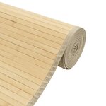 vidaXL Tapis carré naturel clair 100x100 cm bambou