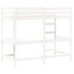 vidaXL Lit superposé sans matelas blanc 90x190 cm bois de pin massif