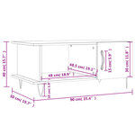 vidaXL Table basse noir 90x50x40 cm bois d'ingénierie