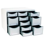 Moule De Classement Storebox Multi 11 Tiroirs Office - Gris Lumière - Exacompta