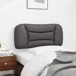 vidaXL Coussin de tête de lit gris 80 cm similicuir