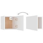 vidaXL Ensemble de meubles TV 5 Pièces Blanc Bois d'ingénierie