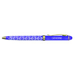 Stylo fin en métal laqué violet - Catherine