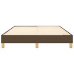 vidaXL Cadre de lit sans matelas marron foncé 140x200 cm tissu