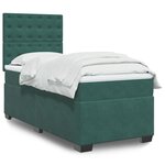 vidaXL Sommier à lattes de lit avec matelas Vert foncé 90x200 cm